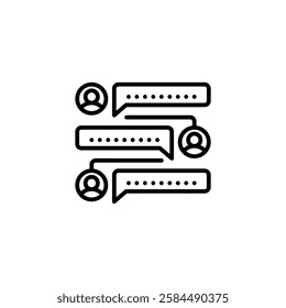Team Chat line icon. Universal creative premium symbol. Vector sign icon logo template. Vector illustration