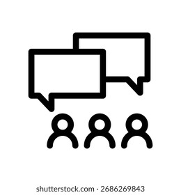 Team Chat outline icon vector design good for web or mobile app