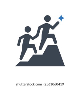 Team Climb Icon On White Background