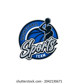 Team Club Academy Basketball Logo Template Vector