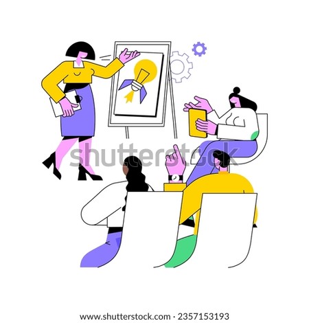 Team coach isolated cartoon vector illustrations. Group of diverse people have conversation with personal coach, small business, consultancy time, corporate team building vector cartoon.
