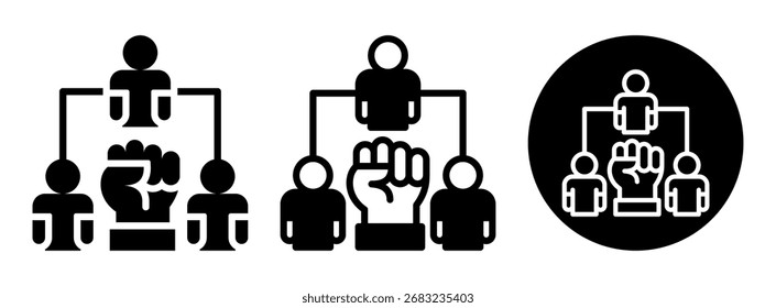 Team-Kohäsions-Symbol-Kollektion Glyphe und gemischte Vektorgrafik