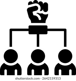 Team Cohesion Icon Glyph Vector Illustration