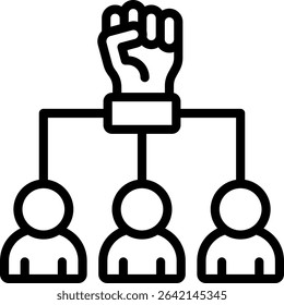 Team Cohesion Icon Outline Vector Illustration