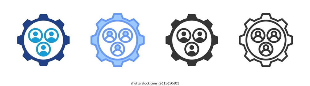 Team Cohesion icon set multiple style collection