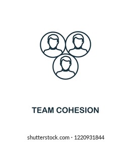 Team Cohesion outline icon. Premium style design from project management icons collection. Simple element team cohesion icon. Ready to use in web design, apps, software and printing.