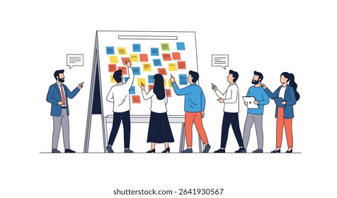 Team Collaborating Strategizing Agile Development Business Success Planning Ideas