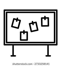 Team Collaboration Bulletin Board Icon - Shared Tasks Info