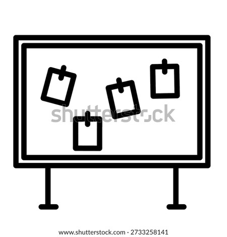Team Collaboration Bulletin Board Icon - Shared Tasks Info