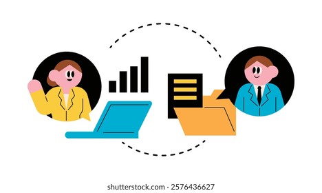 Team Collaboration and Data Sharing. 
Work and share information. Online meeting.