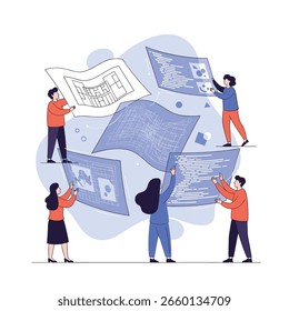 Team collaboration enhancing project visualization and information sharing for improved development outcomes