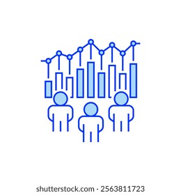 Team Collaboration Filled Line Icon. linear style sign for mobile concept and web design. Outline vector icon.