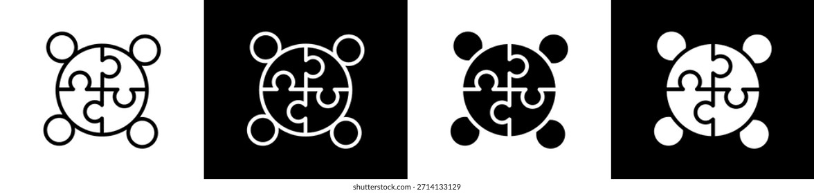 Equipo Colaboración Grupo línea n estilo de icono de glifo en blanco y fondo