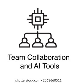 Team Collaboration Icon – AI-Driven Tools for Team Management and Communication