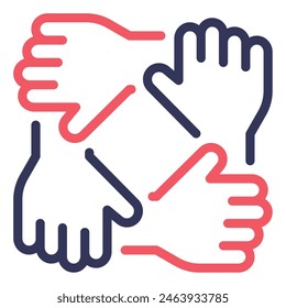 Equipo El ícono de colaboración se puede usar para Web, App, infografía, etc