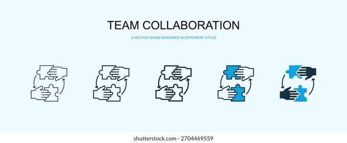 Icono de colaboración de Equipo Ilustración vectorial de estilo diferente