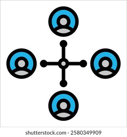 Team Collaboration Icon Element For Design