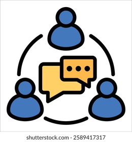 Team Collaboration Icon Element For Design