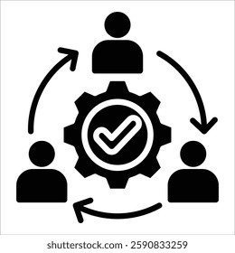 Team Collaboration Icon Element For Design