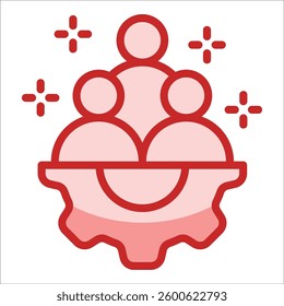 Team Collaboration Icon Element For Design