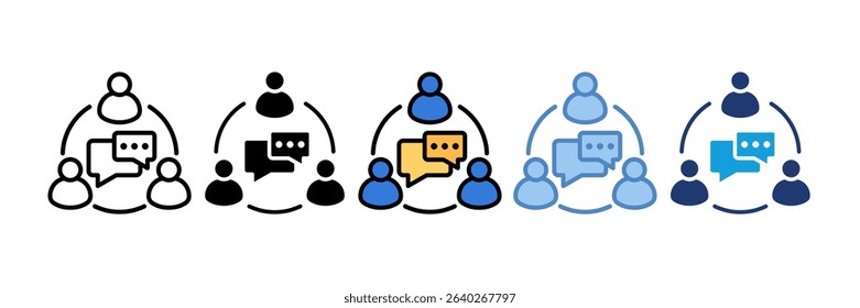 Team Collaboration Icon Element For Design