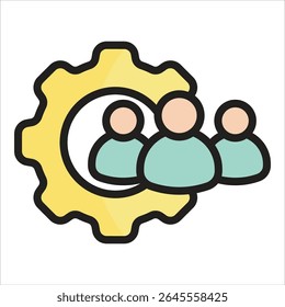 Team Collaboration Icon Element For Design