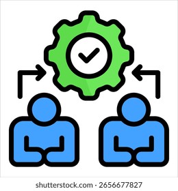 Elemento De Icono De Colaboración De Equipo Para Diseño