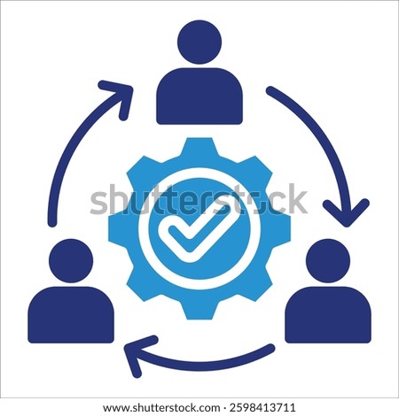 Team Collaboration Icon Element For Design