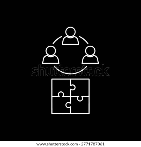Team Collaboration Icon Group Effort Partnership Concept
