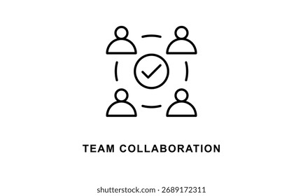 Icono De Colaboración De Equipo Aislado Sobre Fondo Blanco