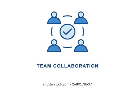 Icono De Colaboración De Equipo Aislado Sobre Fondo Blanco