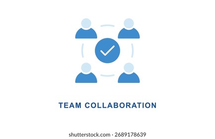 Icono De Colaboración De Equipo Aislado Sobre Fondo Blanco