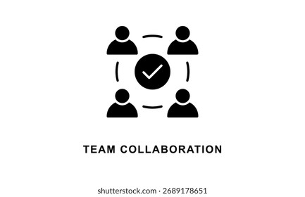 Icono De Colaboración De Equipo Aislado Sobre Fondo Blanco