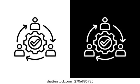 Equipo Colaboración Con Icon Set Design