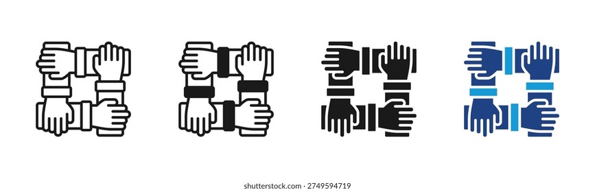 Team Collaboration icon set multiple style collection