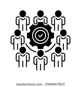 Team Collaboration line icon. Universal creative premium symbol. Vector sign icon logo template. Vector illustration