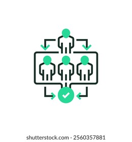 Team Collaboration Outline Icon. linear style sign for mobile concept and web design. Outline vector icon. Symbol, logo illustration