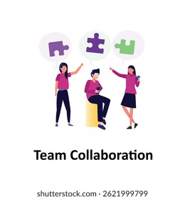 Ilustración vectorial de colaboración de Equipo que puede modificarse o editarse fácilmente

