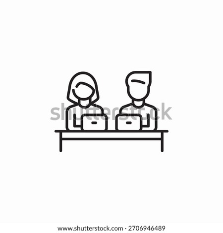 team collaboration working place coworking icon sign vector