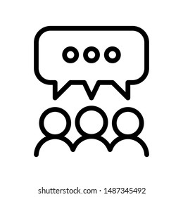 Team colleagues speak icon vector illustration EPS 10