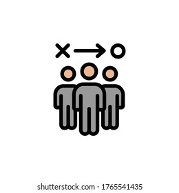 Team colored icon. Simple color element illustration. Team concept outline symbol design from Business strategy set. Can be used for web and mobile