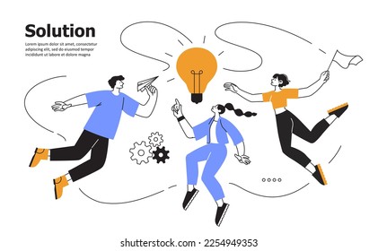 Team communication abstract concept vector illustration set. Meeting and brainstorm, online meetup, corporate presentation, creative ideas and solutions, teamwork, conference call abstract metaphor.