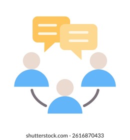 Team Communication Icon Element for Design