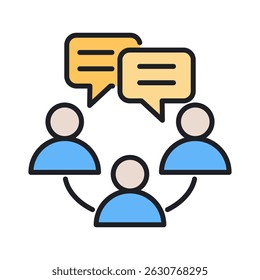Team Communication Icon Element for Design