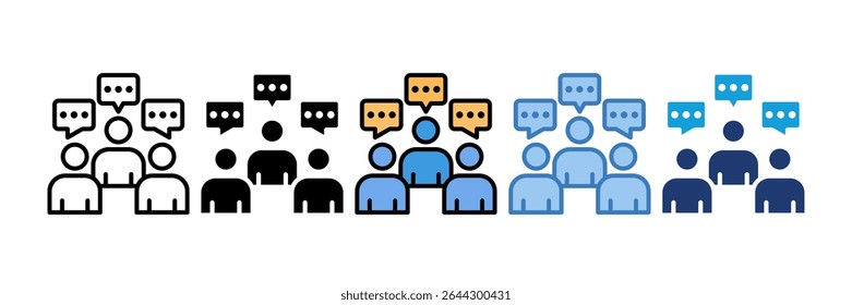Elemento de icono de comunicación de Equipo para diseño