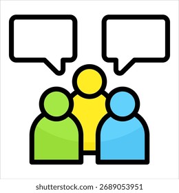 Symbolelement für Teamkommunikation für Design