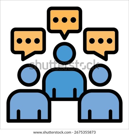 Team Communication Icon Element For Design