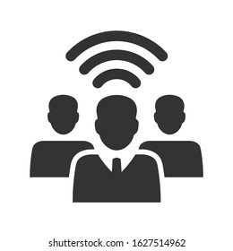 Team communication icon. vector graphics