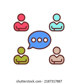 Team Communication icon in vector. Logotype