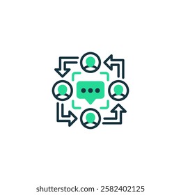 Team Communication line icon. Universal creative premium symbol. Vector sign icon logo template. Vector illustration